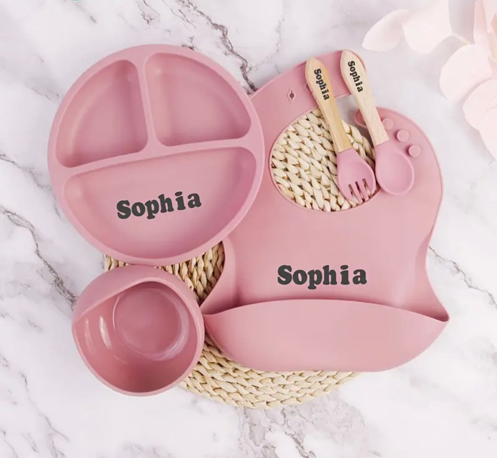Set pappa in silicone personalizzato