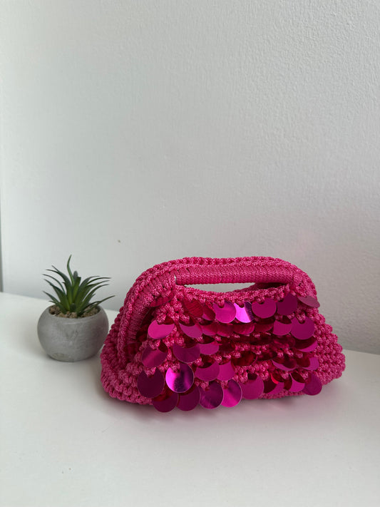 Clutch uncinetto paillettes